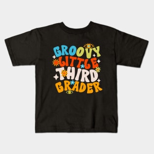 Groovy Little Third Grader First Day of School Kids T-Shirt